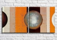 Pictură ArtPoster Abstraction Orange/Black (3417500)