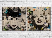 Pictură ArtPoster Audrey Hepburn and Marilyn Monroe (3453069)