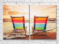 Картина ArtPoster Two sun loungers by the sea (3453723)