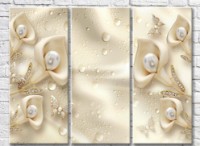Картина ArtPoster Beige feces with pearls on a splash background (3517839)