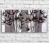 Картина ArtPoster Black plants on an abstraction background (3467808)