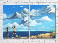 Картина ArtPoster Children flying kites on the beach (3453735)