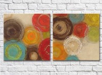 Pictură ArtPoster Colored circles modern abstract (3417503)