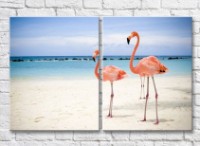 Картина ArtPoster Couple of flamingos on the background of the beach (3451161) фото №1 — интернет-магазин Desire.md