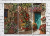 Картина ArtPoster Courtyard in the Green and Flowers (3470898)