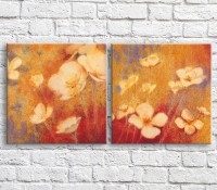 Картина ArtPoster Cream poppies in oil on a colorful background (3467750)