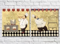 Картина ArtPoster Cute cartoon character chef digital inkjet 1 (2602662)
