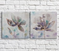 Pictură ArtPoster Flowers on a colorful background (3467806)