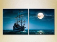 Картина ArtPoster Frigate in the moonlight (2164435)