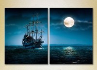 Картина ArtPoster Frigate in the moonlight 01 (2164436)