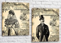Картина ArtPoster Gentleman in top hat and madame in dress (3453060)