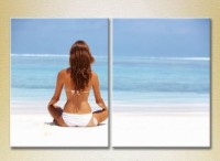 Pictură ArtPoster Girl on the sea beach 01 (2164443) imaginea #1 — magazin online Desire.md