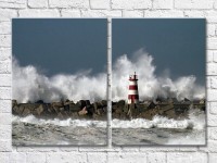 Картина ArtPoster Lighthouse and sea breakwater (3453756) фото №1 — интернет-магазин Desire.md