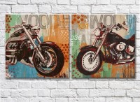 Картина ArtPoster Retro motorbikes on colorful backgrounds (3453080)