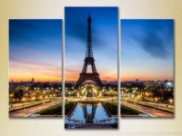Pictură Magic Color Triptych Eiffel Tower (2658535)