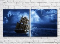 Pictură ArtPoster Ship on the stormy sea (3453829) imaginea #1 — magazin online Desire.md