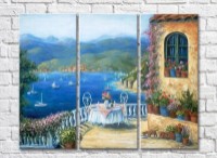 Картина ArtPoster Table on the Balcony Overlooking the Sea (3470925)