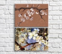 Картина ArtPoster White flowers on tree branches (3467837)
