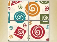 Картина Rainbow Polyptych Abstraction Geometric Shapes 01 (2230504) фото №1 — интернет-магазин Desire.md
