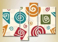 Картина Rainbow Polyptych Abstraction Geometric Shapes 05 (2230556) фото №1 — интернет-магазин Desire.md