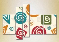 Картина Rainbow Polyptych Abstraction Geometric Shapes 08 (2231848) фото №1 — интернет-магазин Desire.md