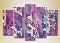 Картина Rainbow Polyptych Abstraction lilac violet 13 (2231703) фото №1 — интернет-магазин Desire.md