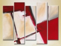 Картина Rainbow Polyptych Abstraction white red 05 (2231734) фото №1 — интернет-магазин Desire.md
