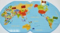 Harta lumii Edujoc Map with Flags (TT4097)