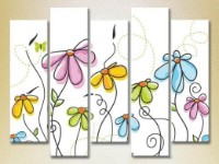 Pictură Rainbow Polyptych Butterflies and Flowers 04 (2231753) imaginea #1 — magazin online Desire.md