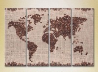 Картина Rainbow Polyptych Coffee World Map 01 (2220274) фото №1 — интернет-магазин Desire.md
