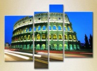 Pictură Rainbow Polyptych Colosseum in Rome Italy 01 (2718137)