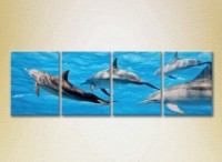 Pictură Rainbow Polyptych Flock of Dolphins 01 (2222245) imaginea #1 — magazin online Desire.md