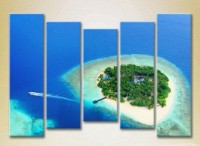 Pictură Rainbow Polyptych Island Maldives 04 (2224775) imaginea #1 — magazin online Desire.md