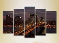 Pictură Rainbow Polyptych Manhattan Bridge 02 (2224519) imaginea #1 — magazin online Desire.md