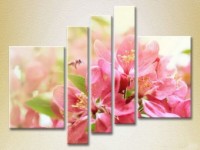 Pictură Rainbow Polyptych Pear Blossom and the Bee 03 (2932806) imaginea #1 — magazin online Desire.md
