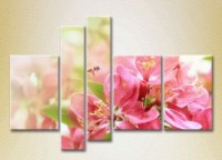 Pictură Rainbow Polyptych Pear Blossom and the Bee 04 (2932807) imaginea #1 — magazin online Desire.md