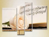Pictură Rainbow Polyptych Rose on keys (2932345) imaginea #1 — magazin online Desire.md