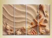 Pictură Rainbow Polyptych Seashells in the Sand (2223418) imaginea #1 — magazin online Desire.md