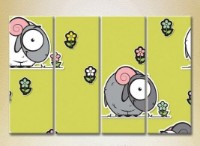 Pictură Rainbow Polyptych Sheep 01 (2230526) imaginea #1 — magazin online Desire.md