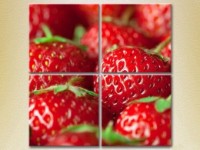 Pictură Rainbow Polyptych Strawberry close up 03 (2220250) imaginea #1 — magazin online Desire.md