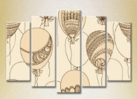 Pictură Rainbow Polyptych Texture balloons 02 (2231831) imaginea #1 — magazin online Desire.md