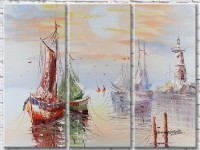 Картина Gallerix Fishing boats at the lighthouse (3485184)