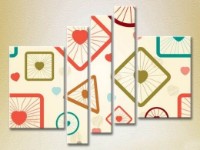 Pictură Rainbow Polyptych Texture Geometry 04 (2231842) imaginea #1 — magazin online Desire.md