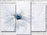 Pictură Gallerix Gray flower on a white background (3572541)