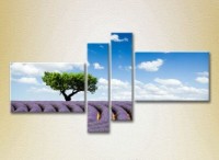 Pictură Rainbow Polyptych Tree in a lavender field 01 (2223667) imaginea #1 — magazin online Desire.md