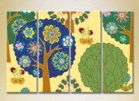 Pictură Rainbow Polyptych Trees in the forest (2230540) imaginea #1 — magazin online Desire.md