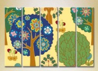 Pictură Rainbow Polyptych Trees in the forest 02 (2231768) imaginea #1 — magazin online Desire.md