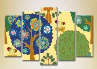 Pictură Rainbow Polyptych Trees in the forest 03 (2231767) imaginea #1 — magazin online Desire.md