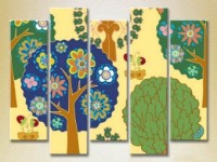 Pictură Rainbow Polyptych Trees in the forest 04 (2231780) imaginea #1 — magazin online Desire.md