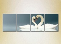 Pictură Rainbow Polyptych Two Swans 02 (2222222) imaginea #1 — magazin online Desire.md